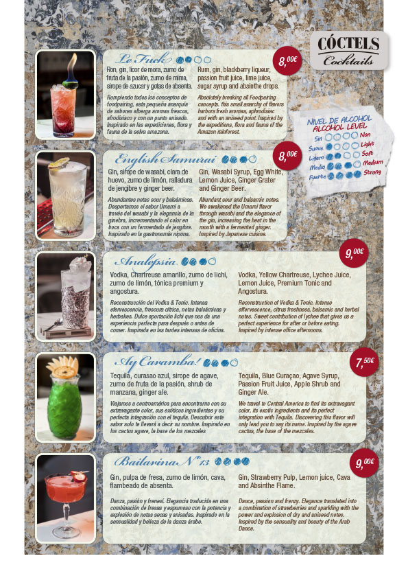 Carta La Chirigota 02 Bebidas Carta La Chirigota 02 Bebidas